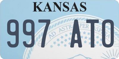 KS license plate 997ATO