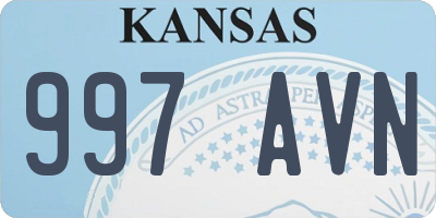 KS license plate 997AVN