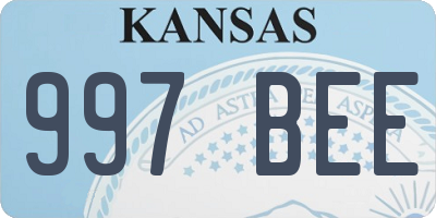KS license plate 997BEE