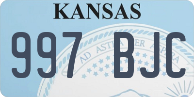 KS license plate 997BJC