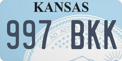 KS license plate 997BKK