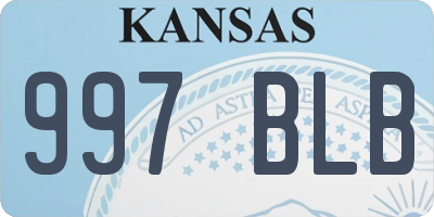 KS license plate 997BLB