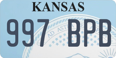 KS license plate 997BPB