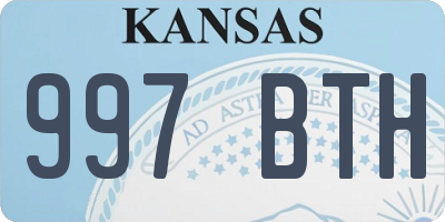 KS license plate 997BTH