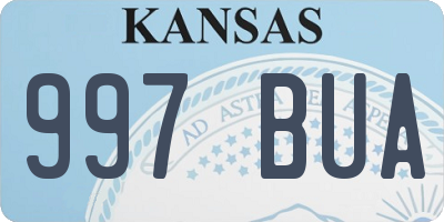KS license plate 997BUA