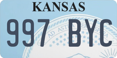 KS license plate 997BYC