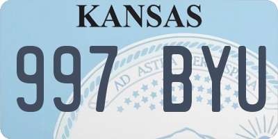 KS license plate 997BYU