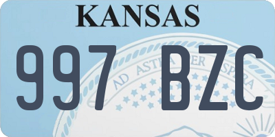 KS license plate 997BZC