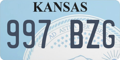 KS license plate 997BZG