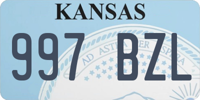 KS license plate 997BZL