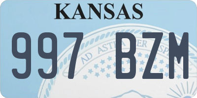 KS license plate 997BZM