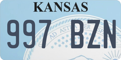 KS license plate 997BZN