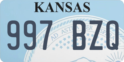 KS license plate 997BZQ