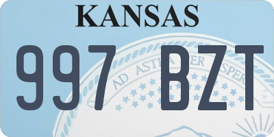 KS license plate 997BZT