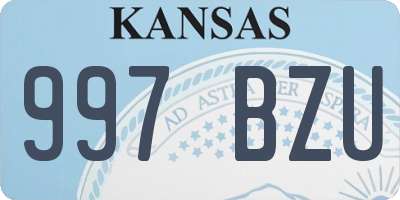 KS license plate 997BZU