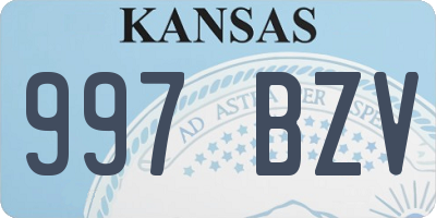 KS license plate 997BZV