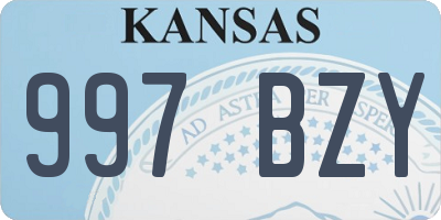 KS license plate 997BZY
