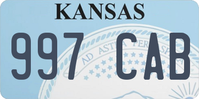 KS license plate 997CAB
