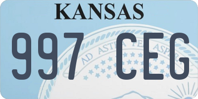 KS license plate 997CEG