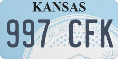 KS license plate 997CFK