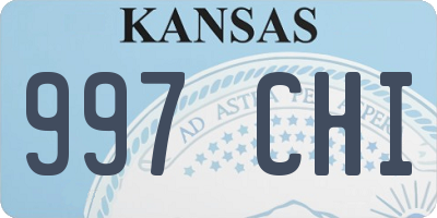 KS license plate 997CHI