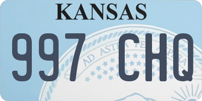 KS license plate 997CHQ