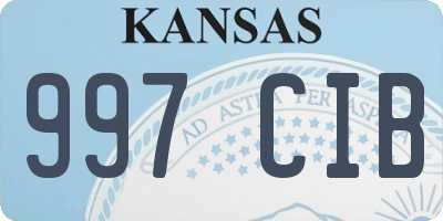 KS license plate 997CIB