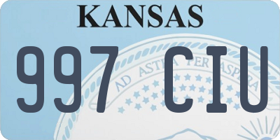 KS license plate 997CIU