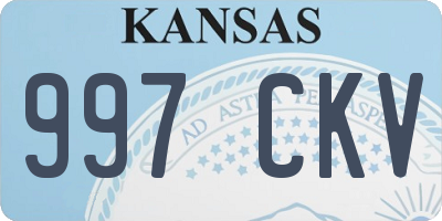 KS license plate 997CKV