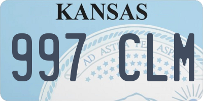 KS license plate 997CLM