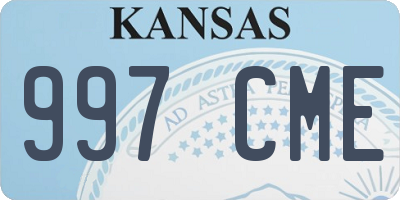 KS license plate 997CME