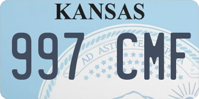KS license plate 997CMF