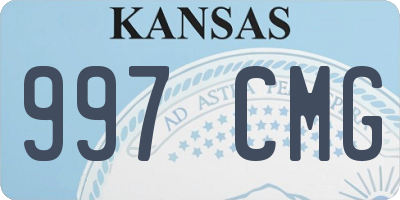 KS license plate 997CMG