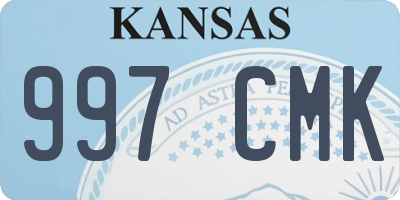 KS license plate 997CMK