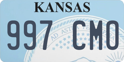KS license plate 997CMO