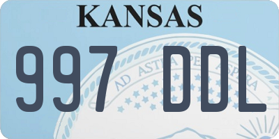 KS license plate 997DDL