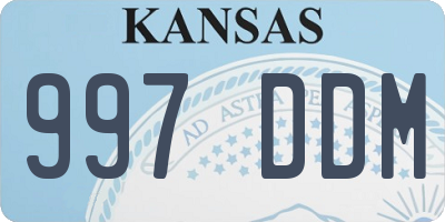 KS license plate 997DDM