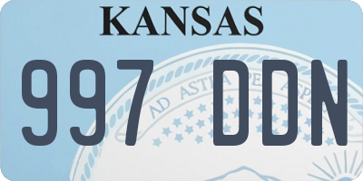 KS license plate 997DDN