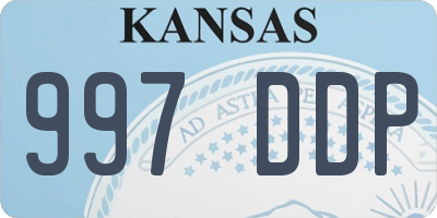 KS license plate 997DDP