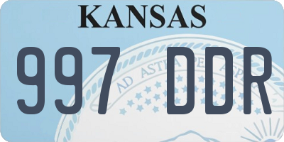 KS license plate 997DDR