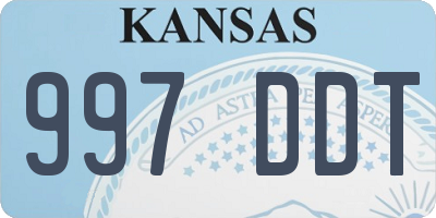 KS license plate 997DDT