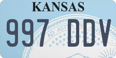 KS license plate 997DDV