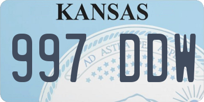 KS license plate 997DDW