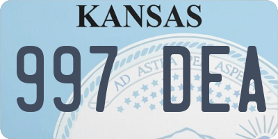 KS license plate 997DEA