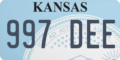 KS license plate 997DEE