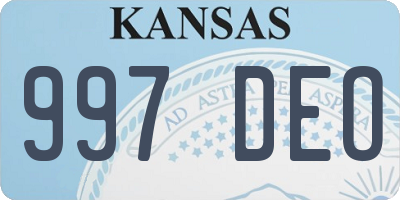 KS license plate 997DEO