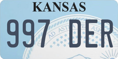 KS license plate 997DER