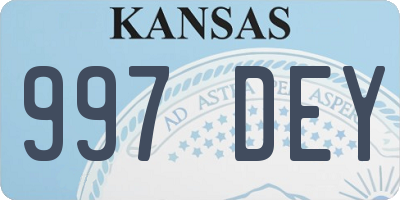 KS license plate 997DEY