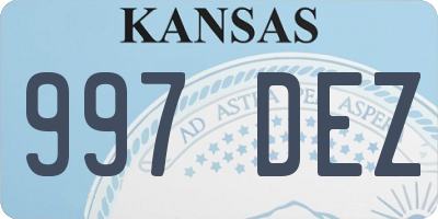 KS license plate 997DEZ