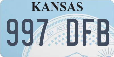KS license plate 997DFB